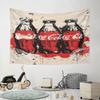 Vintage Coca-Cola Bottles Art Print Pattern Wall Hanging Tapestry Decorative Tapestry Home Decor for Bedroom and Living Room