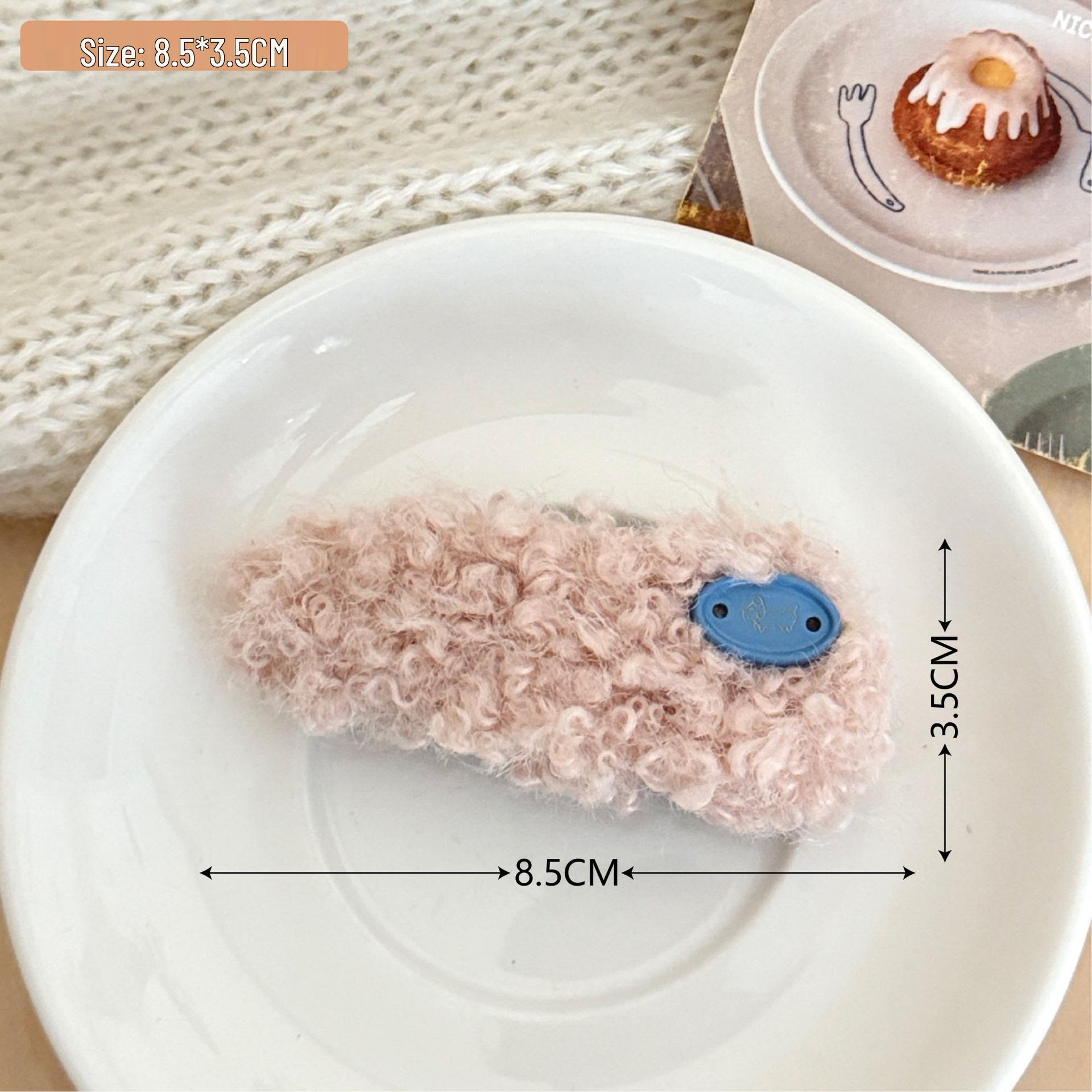 

Осінньо-Зимові Різнокольорові Плюшеві Затискачі для Волосся на Кнопках: Високоякісні шпильки для чубчика та бічного волосся