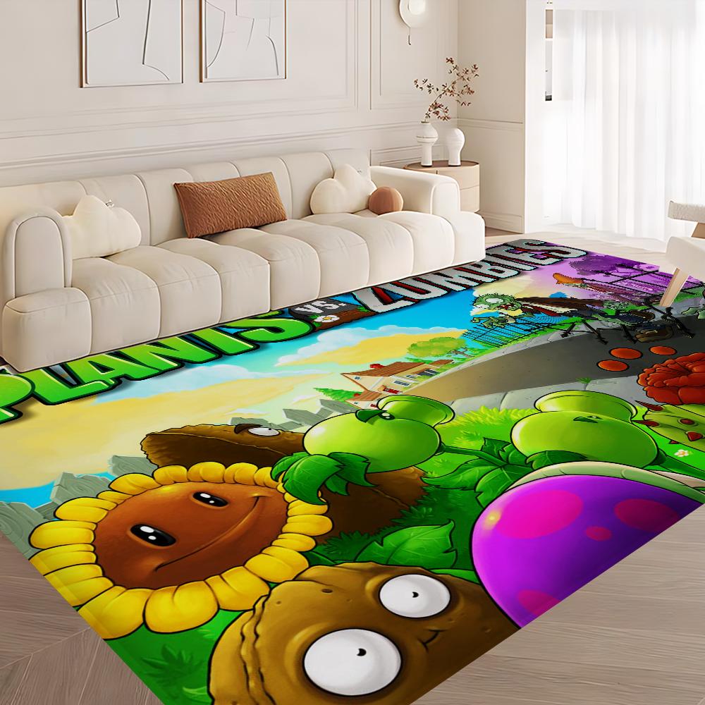 P-plant Vs Z-zombie Floor Mat Rectangle Anti-slip Home Soft Badmat Front Door Indoor Outdoor Mat Hotel Decor Mat