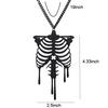 Women Fashion Pendant Necklace Sweater Chain Trendy Jewelry Skeleton Statement Necklace