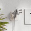 Punch-free Power Plug Socket Double Hook Power Cord Storage Rack Hanger Holder  Kitchen