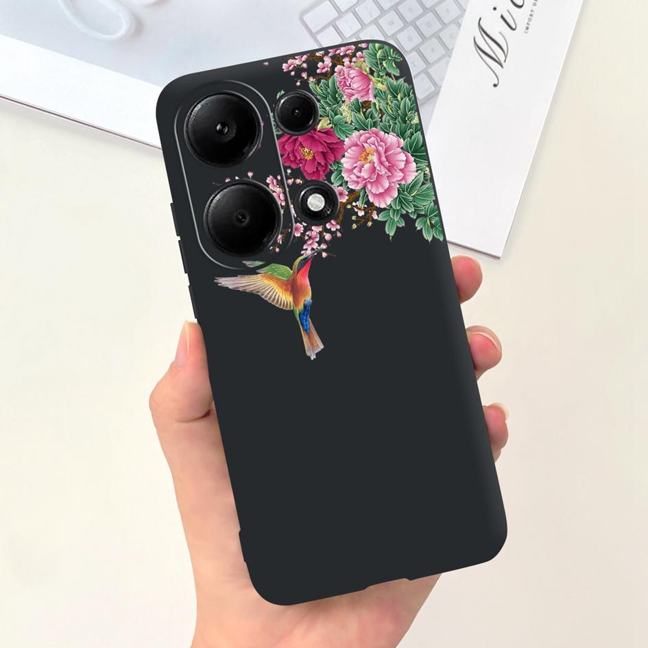 For Xiaomi Redmi Note 13 Pro 4G 2024 Case Cute Love Heart Cactus Soft Matte TPU Cover For Xiaomi Poco M6 Pro 4G Note13 Pro Coque