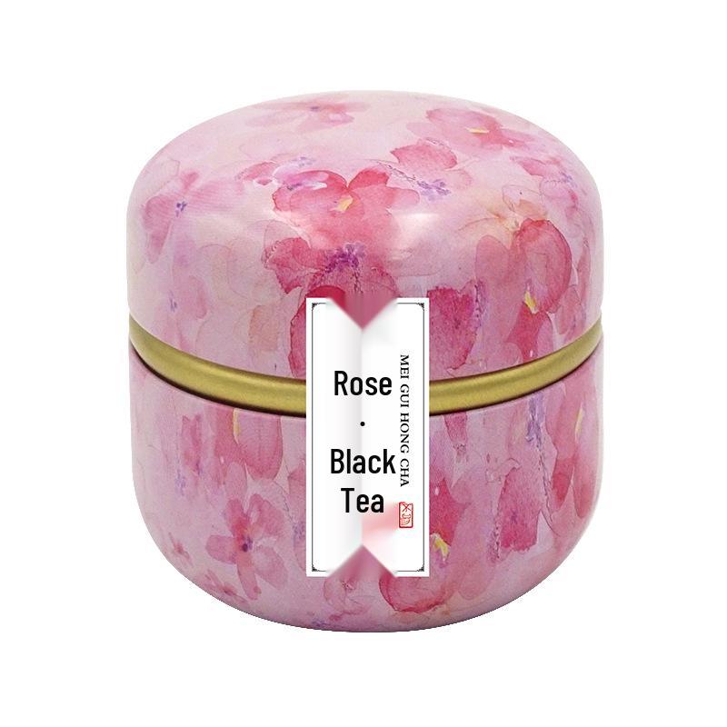 Goddess Festival Gift Box: Peach Osmanthus Oolong & Rose Black Tea in Small Iron Cans