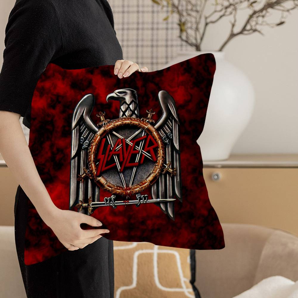 S-Slayer Heavy Metal Band Pillow Cover For Bedroom Room And Living Room Sofa Decorative Cushion Cover