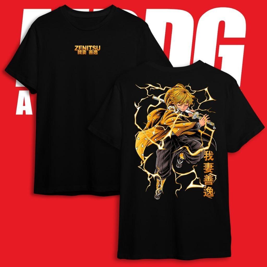 

Demon Slayer Anime Zenitsu Keren Bukan Printed Tshirt Unisexs and Womens Tshirt Unisexs Top Sports Tshirt 2026 Summer New Tee S