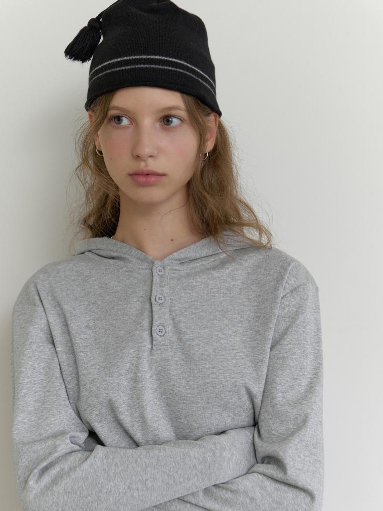 Deomiteun [7Th] Molly Hoodie T-Shirt (Gray)