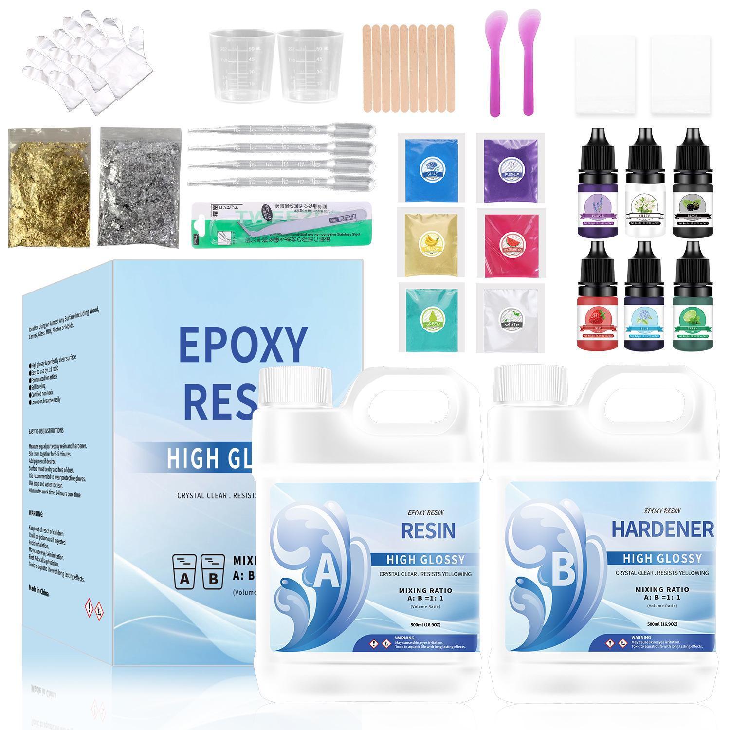 

Чорний галон прозора епоксидна смола AB Crystal Glue 1:1