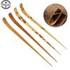 Natürliche Handgefertigte Holz Tee Blatt Matcha Stäbchen Löffel Teegeschirr Weißer Bambus Küchenwerkzeug Gewürz Gadget Kochutensil Zubehör