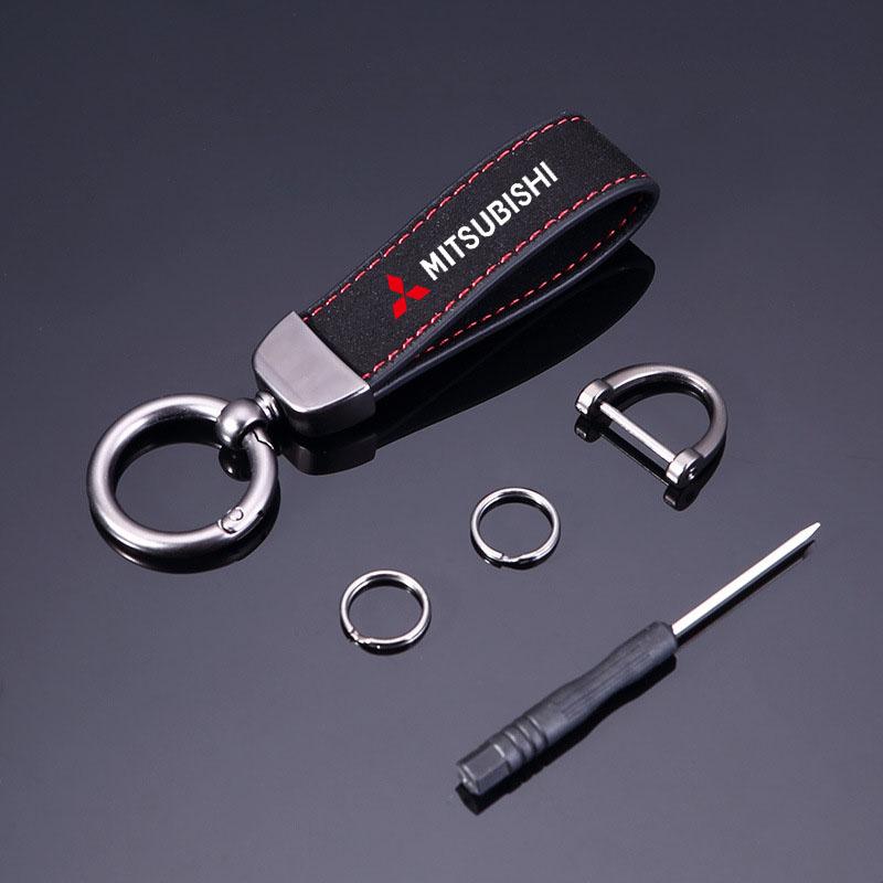 

Car Keychains Ring for Mitsubishi Ralliart Lancer Outlander Pajero L200 ASX Mirage Eclipse Montero EVO9 Galant Auto Accessories