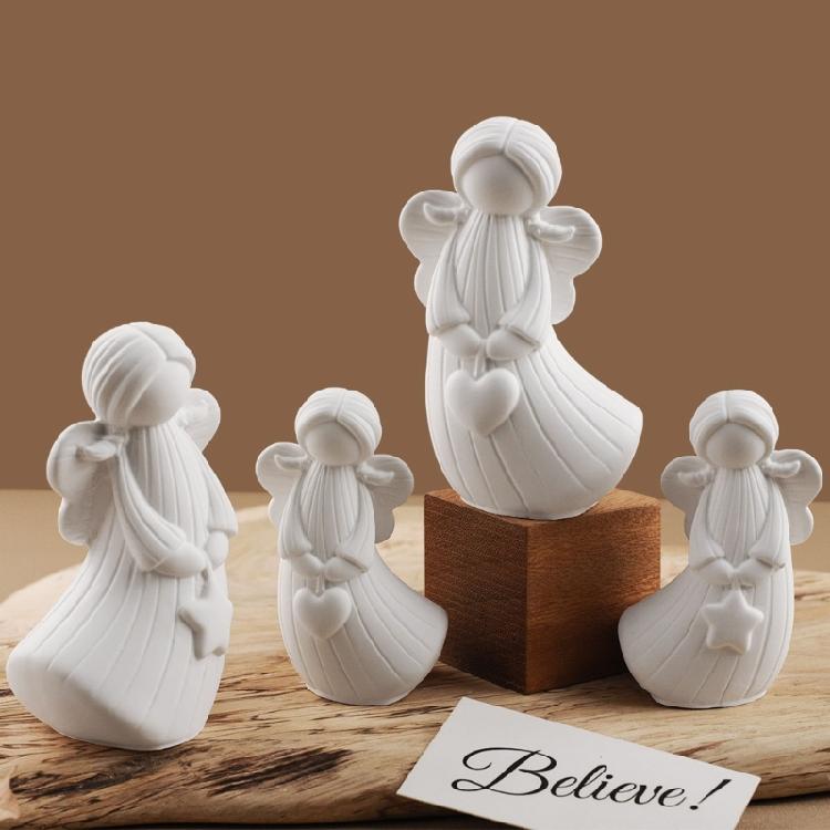 Angel Wing Statue Silicone Candle Molds Food Grade Silicones Mould Easy Demodling for Epoxy Resin Candle Soap Making