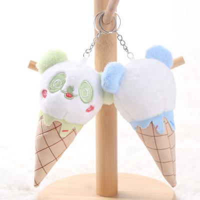 Panda Ice Cream Pendant Plush Keychain Cone Panda Doll Bag Pendant Doll Doll Gift