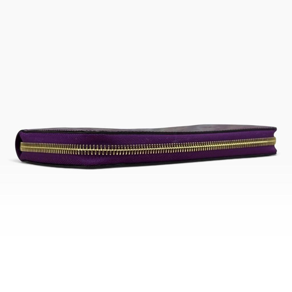Used Louis Vuitton Zippy Wallet Monogram Vernis Purple Long Wallet