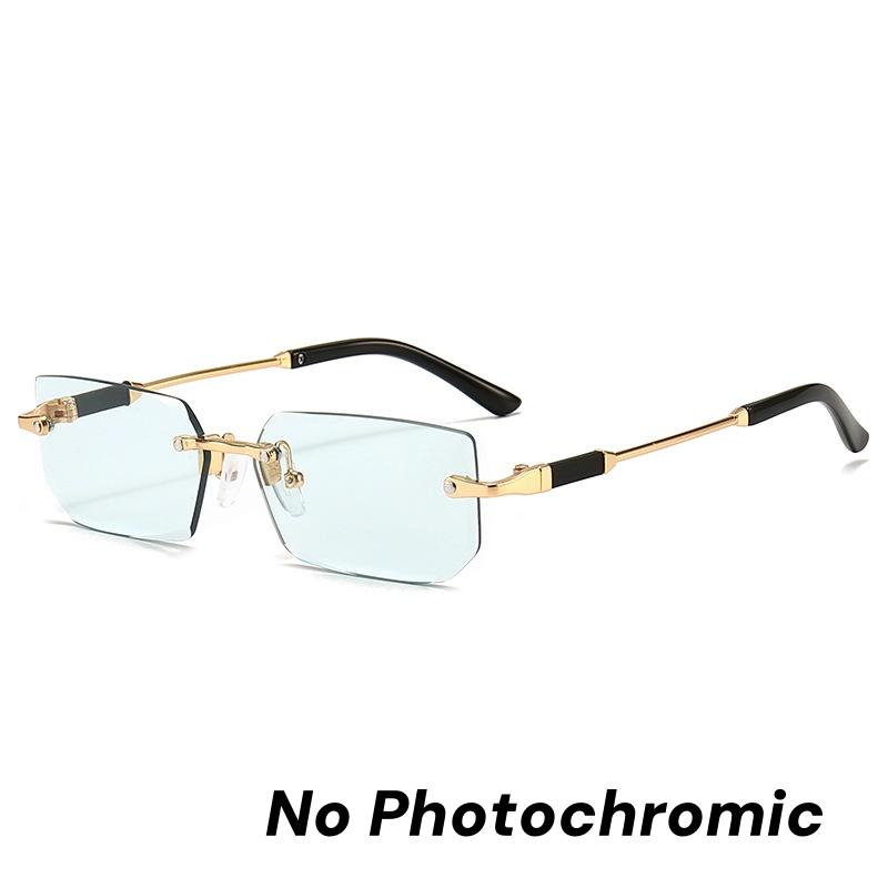 New Frameless Fashionable Sunglasses Personality UV400 Protection Outdoor Travel Street Photography Unisex Shades Glasses