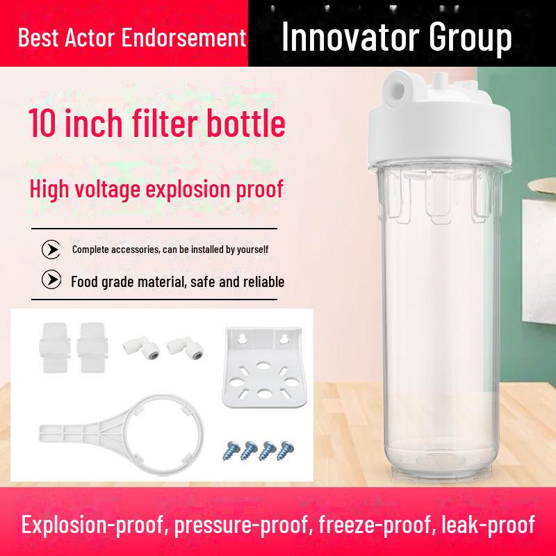 10-Inch Household Water Purifier Pre-Filter Bottle with 2/4 Tap PP Cotton Universal Filter Element