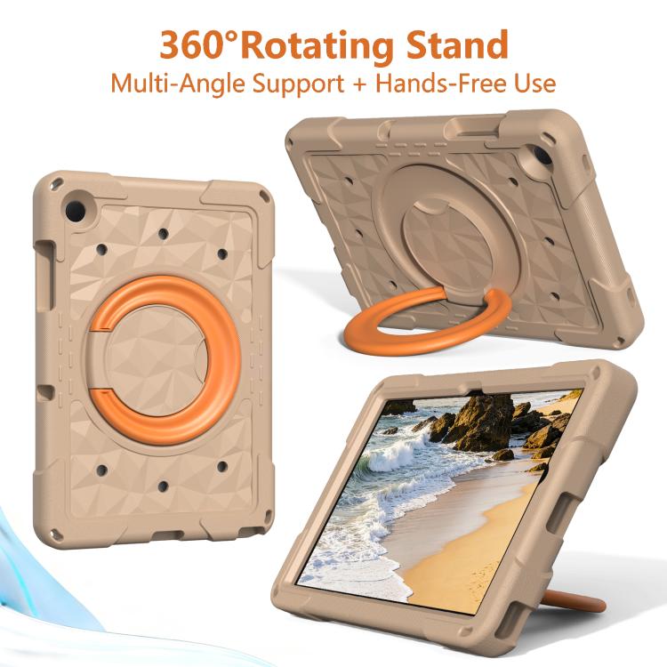 Magic Ring Rotation Holder Shockproof EVA Tablet Case For Samsung Galaxy Tab A11+ / A9+, With Adjustable Removable Shoulder Strap Protective Cover