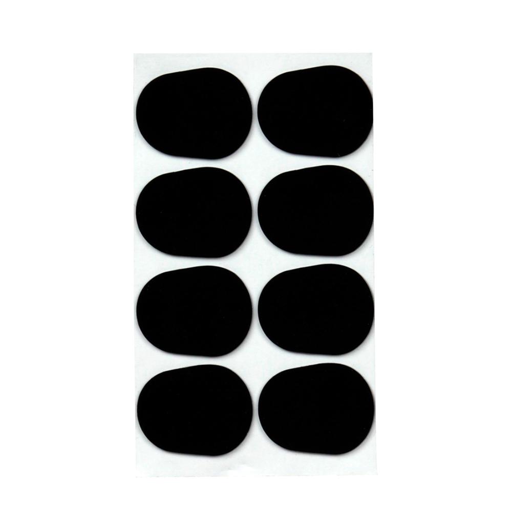 Wind Instrument Accessories 8pcs Alto Tenor Saxophone Clarinet Mouthpiece Cushions Patches Pads Black 0.8mm Thickness