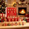 Creative Advent Calendar Gift Highland Cow Calendar, 24 Pcs Acrylic Hanging Ornaments for Christmas Holiday Countdown Box Tree Decoration, Festive