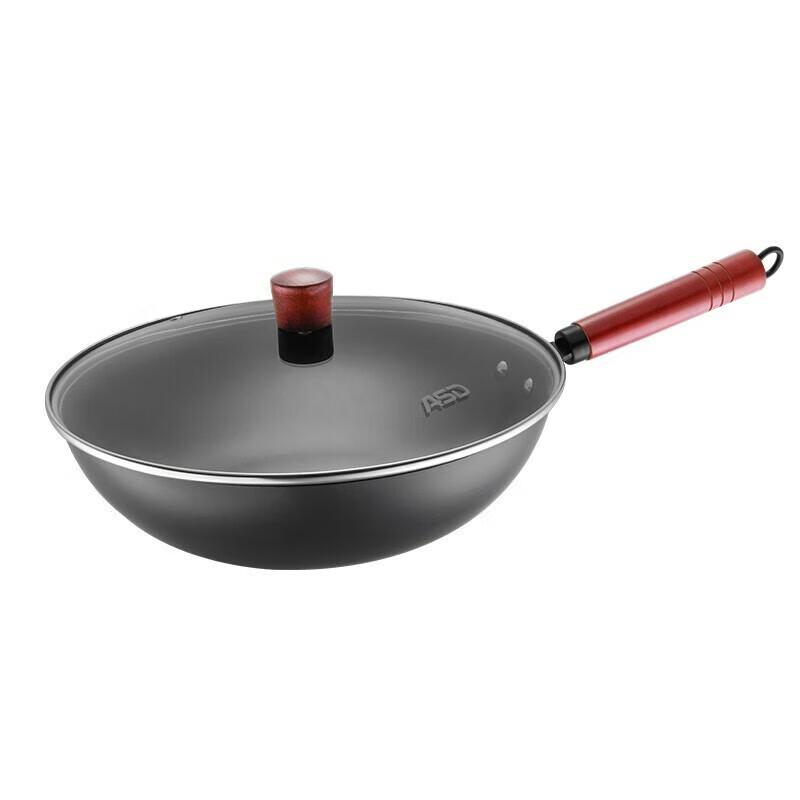 ASD 32CM Fine Iron Non-Stick Wok