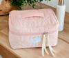 Ecarla Quilted Pink Cosmetic Bag Ks98