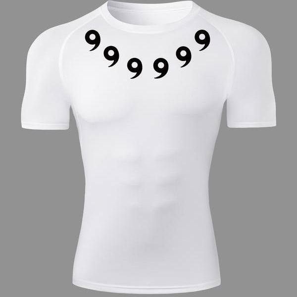 2D printed T-shirt men's summer two-piece sportswear running T-shirt elastic quick-drying sports top sports fitness shirt men's