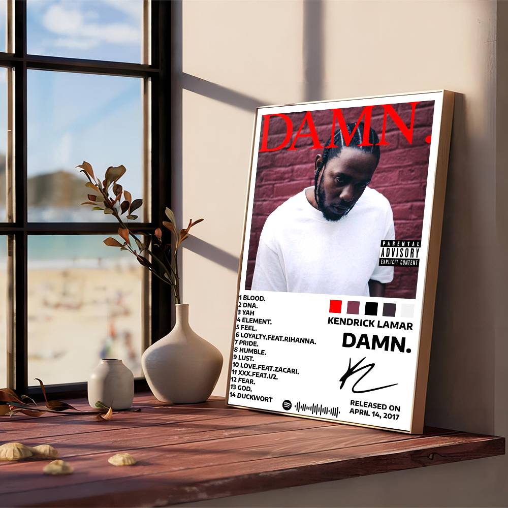 Kendrick Lamar Good Kid Maad City Hip Hop Music Album Cover Anime Posters Sticky Whitepaper Sticker DIY Room Bar Cafe Room Decor