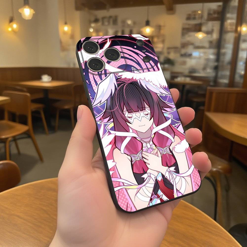 G-Genshin Impact C-Columbina Coque de téléphone résistante à l'usure Pour iPhone 17,16,15,14,13,12,11,Pro,Max,Plus Noir Housse Souple
