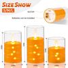 LED Electronic Candles PILLAR Orange Acrylic String Light Cover Three Home Atmosphere Romantic Party Christmas Festival