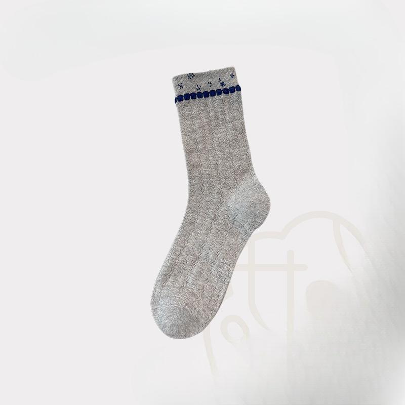 

Ballet-style White Bow Tie Pile Socks for Children, Long Socks, Trendy Combed Cotton, Summer Lightweight Mid-calf Length 1 pair