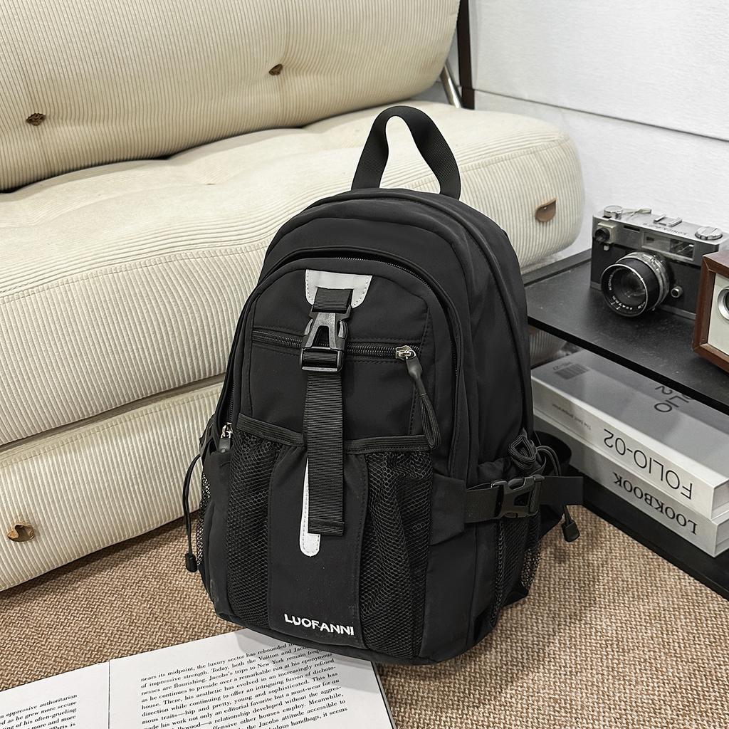 School Bag Workwear Style Backpack for Women, Large Capacity Multi-pocket Lightweight High-capacity Hiking Backpack, Casual Outdoor Backpack for Men
