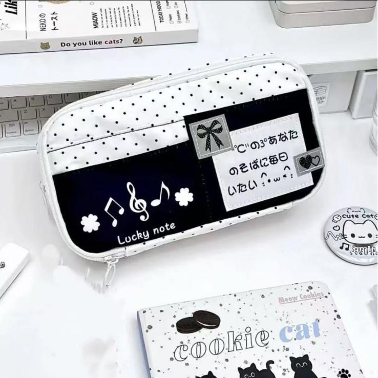 Korean Style Cute Cartoon Kitten Pencil Case for Middle School Students