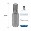 5Pcs Torx Screwdriver Bit 1/4" Hex Shank T8/T9/T10/T15/T20/T25/T27/T30/T35/T40/T45 Head 1" Length 6 Point Security Drill Bits