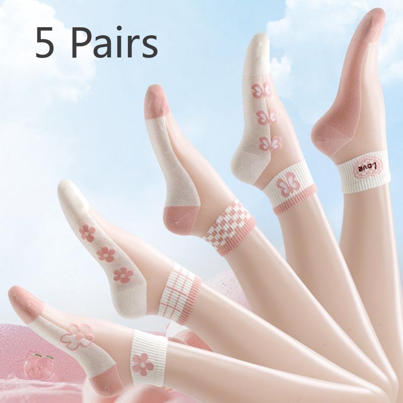 

5 пар женских летних тонких новых влагоотводящих коротких носков 5 Pairs