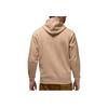 Jordan Logo Print Hoodie With Fleece Lining And Loose Fit Men Tops Khaki FD7416-200