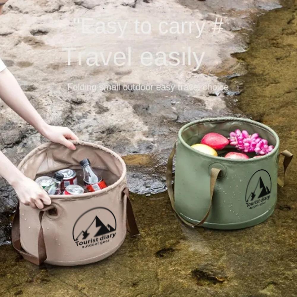 1 Stück Outdoor Faltbarer Wassereimer Tragbar Reise Große Kapazität Wasserbeutel für Wäsche, Gemüsewaschen, Camping, Picknicks, Angeln, Faltbecken