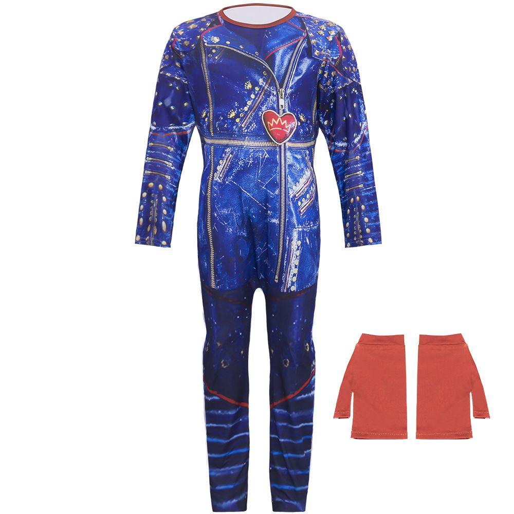 

Мэл 3 Наследники Одри Косплей Костюм Детский Комбинезон Перчатки Вечеринка Хэллоуин 120 синий