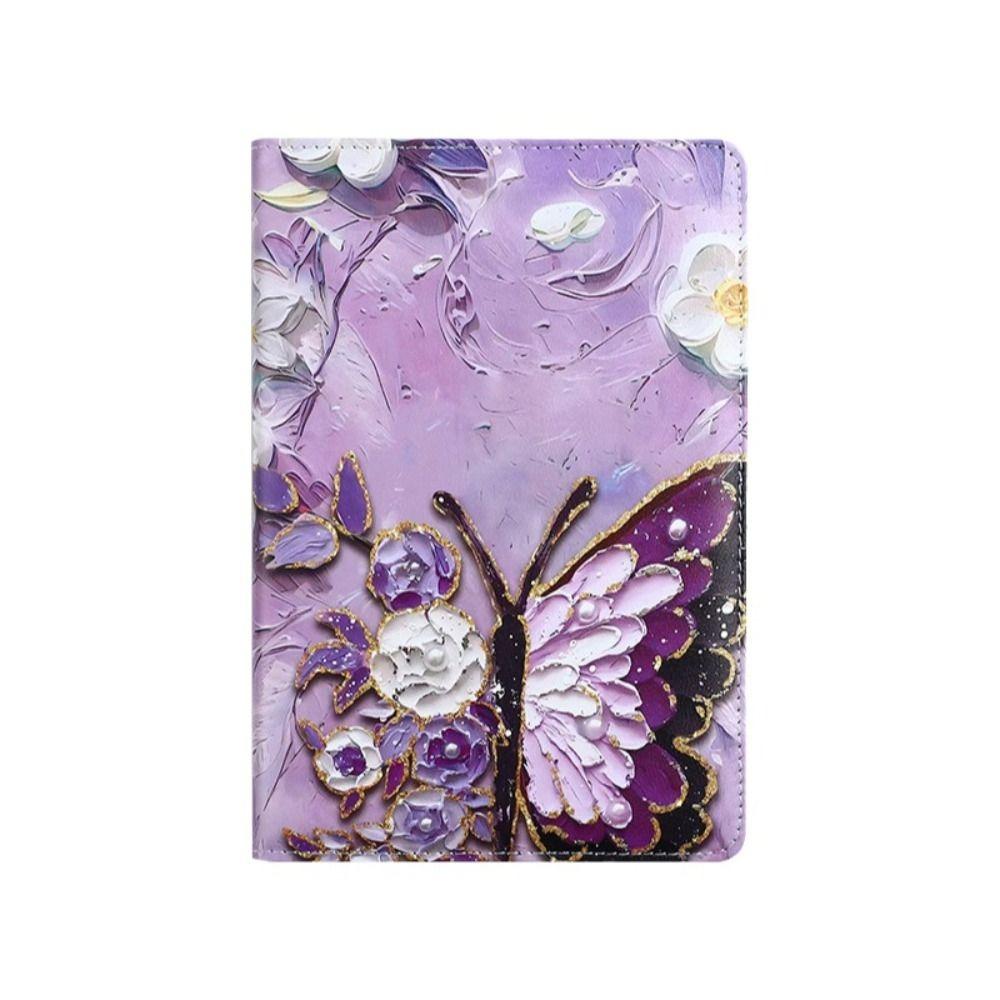 PU Butterfly Notebook Butterfly Oil Painting Stationery Notepad Soft Cover Notebook  Student Gifts