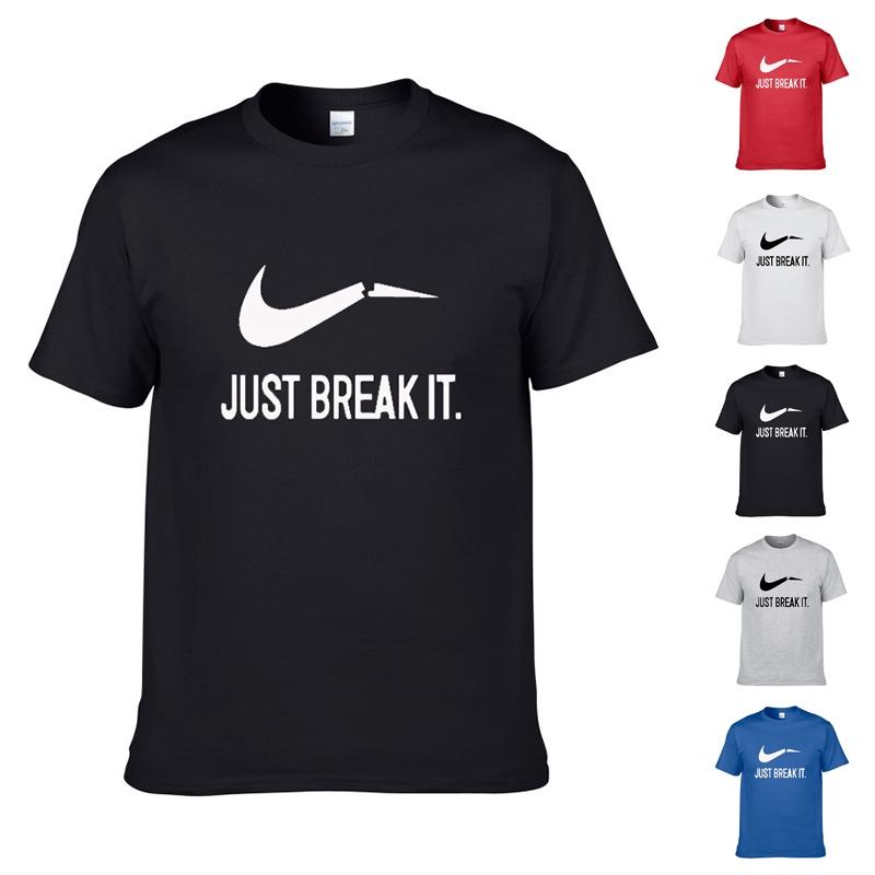 It Just Break Tshirt Men Streetwear Funny Summer Cotton Print Shirt Tops Tee
