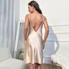 Silk Simulation Backless Slip Dress: Women's Sexy Summer Nightgown