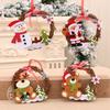 DIY Christmas Xmas Wreath Cute Santa Hanging Ornaments Christmas Tree Accessories  Window Props