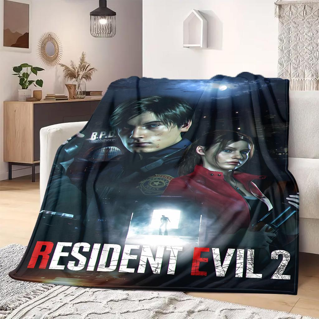 Resident Evil Flannel Blanket Beautiful Pattern Perfect For Home Bed Sofa Chair Travel Picnic -HE44