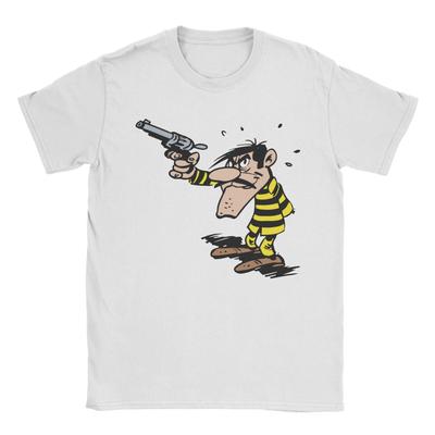 Men JDalton Lucky Luke T Shirts  100 Cotton Tops Humorous Short Sleeve Crewneck Tees Plus Size TShirt
