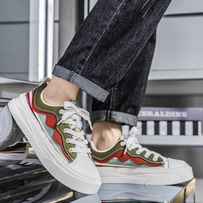 Men 's Casual Four Seasons Fashion Skateboarding Students Comfortable Sneakers Boys Trending Soft Sole Breathable Shoes