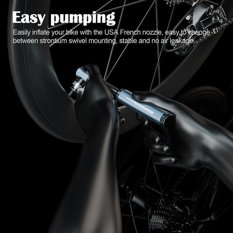 New Bike Air Pump Portable Bicycle Tire Pump America And French Schrader Valve Lightweight For Swimming Ring Football Basketball
