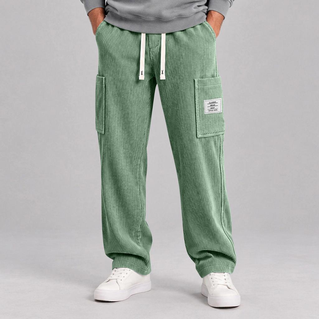 Pantaloni da uomo a gamba dritta, casual, comodi, lunghi, per l'uso quotidiano