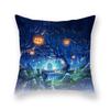 Halloween Carnival Pumpkin Black Cat Bat Print Polyester Pillowcase Sofa Square Decorative Cushion Cover 45X45Cm Fundas De Cojin