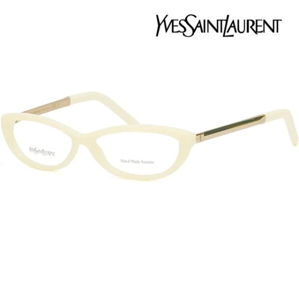 [Yves Saint Laurent] Eyeglass Frames YSL6332 8I1 Women s Men s Ivory Oval Horn-rimmed
