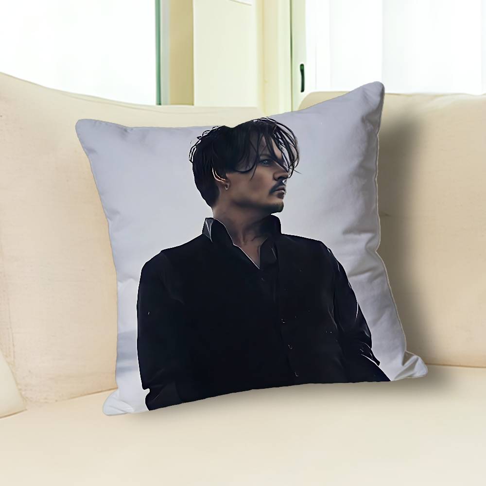 Actor J-Johnny D-Depp Pillow Cases for Bedroom Living Room Sofa Home Decor Polyester Cushion Cover with Zipper