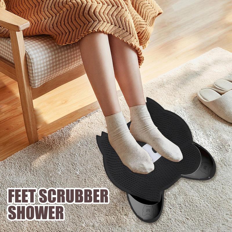 Shower Foot Scrubber Mat Bathtub Foot Scrubber Suction Cups Exfoliator Quick Drying Callus Remover Brush Wall-Mounted Non-Slip