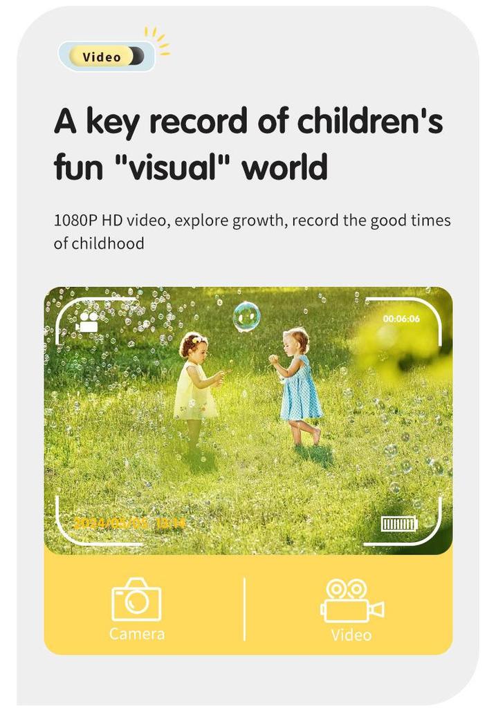 Kids' Instant HD Digital Camera - Portable Print & Play Toy Gift
