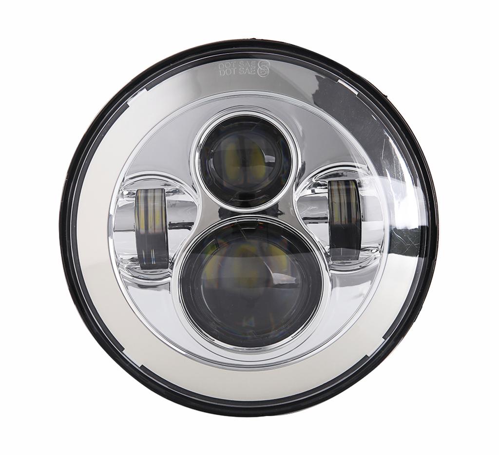 For Harley Touring Road King Street Glide Motorcycles Accessories Headlight 7" Black LED Projector Headlight 4.5" Fog Lamp
